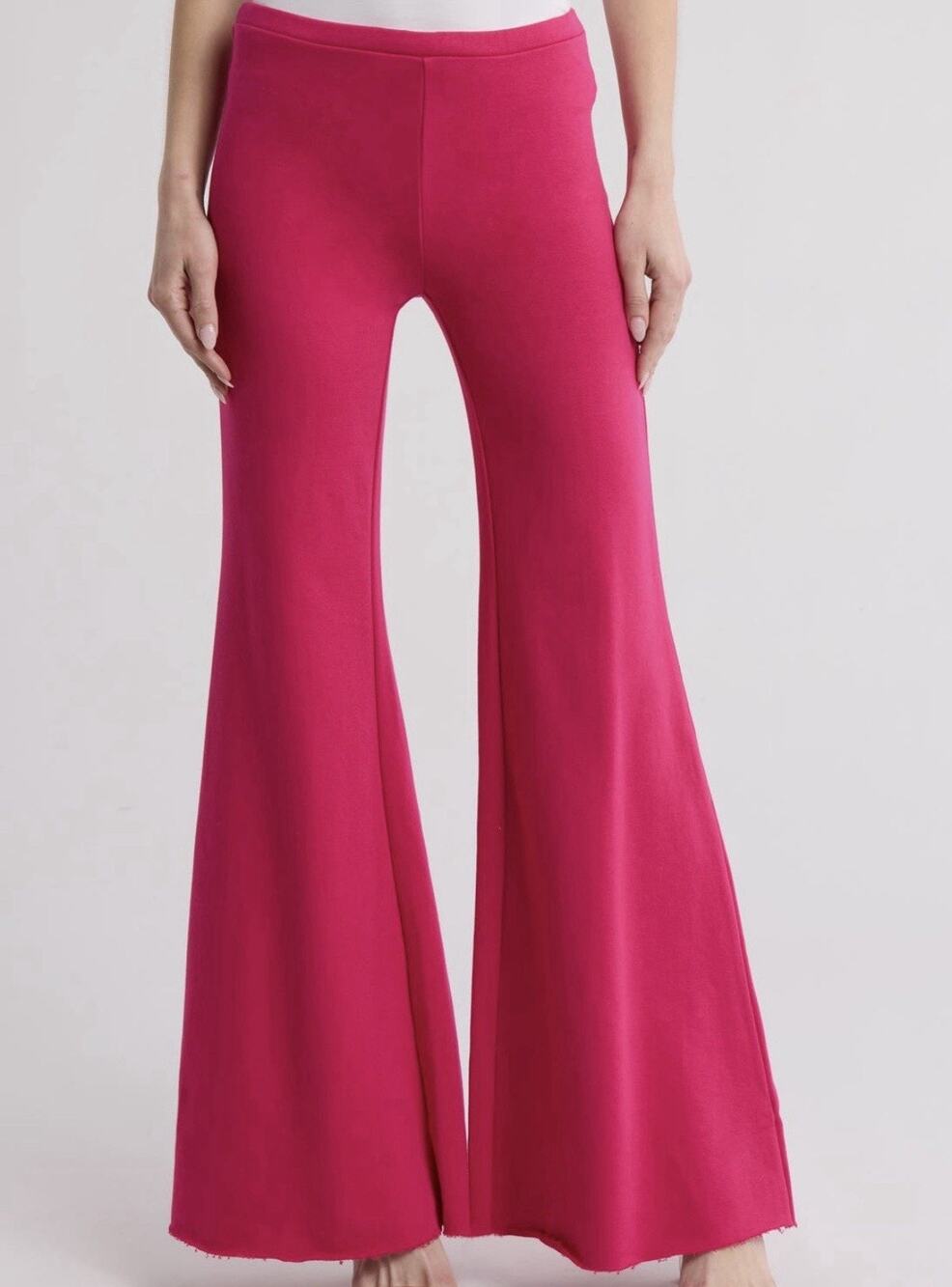 Good American Hot Pink Wide Leg Sweatpants Women's Plus Size 5XL